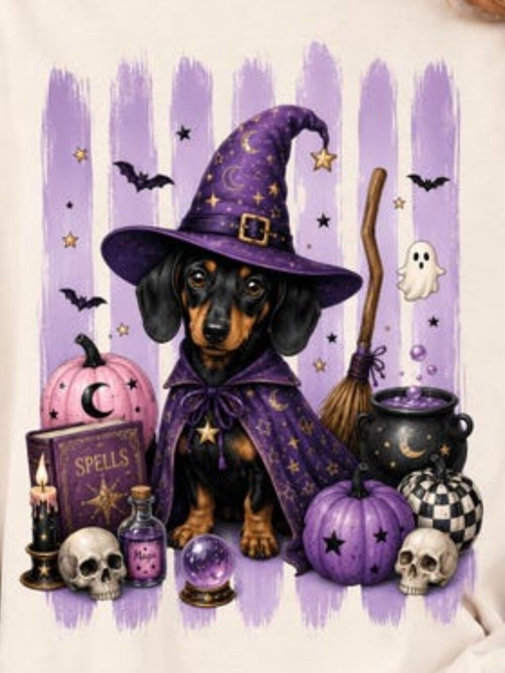 Spooky Halloween Dog T-Shirt, Cute Halloween Shirt - Picture 2 of 4
